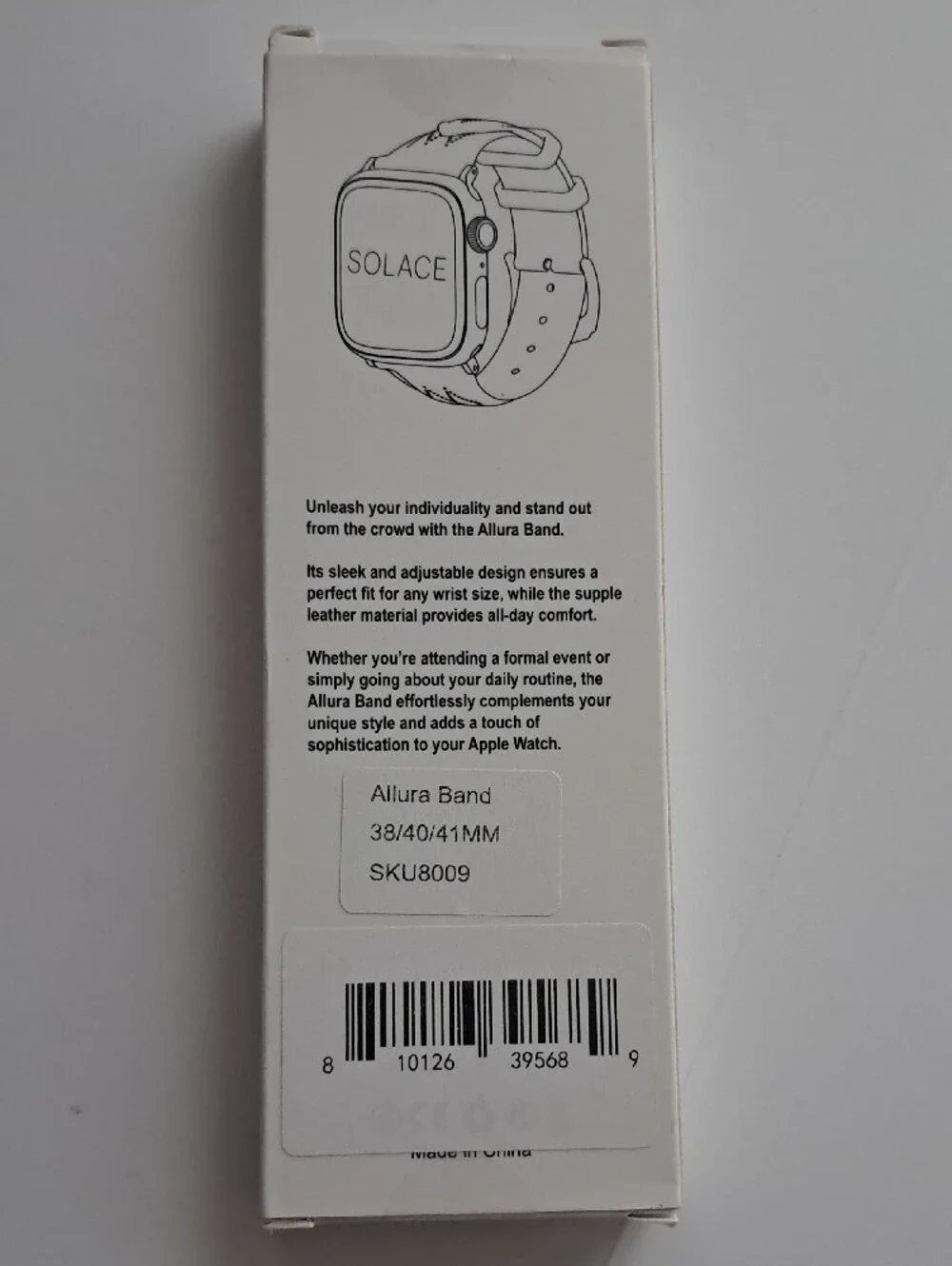 Solace Alura Band for Apple Smartwatch Strap - Light Blue
